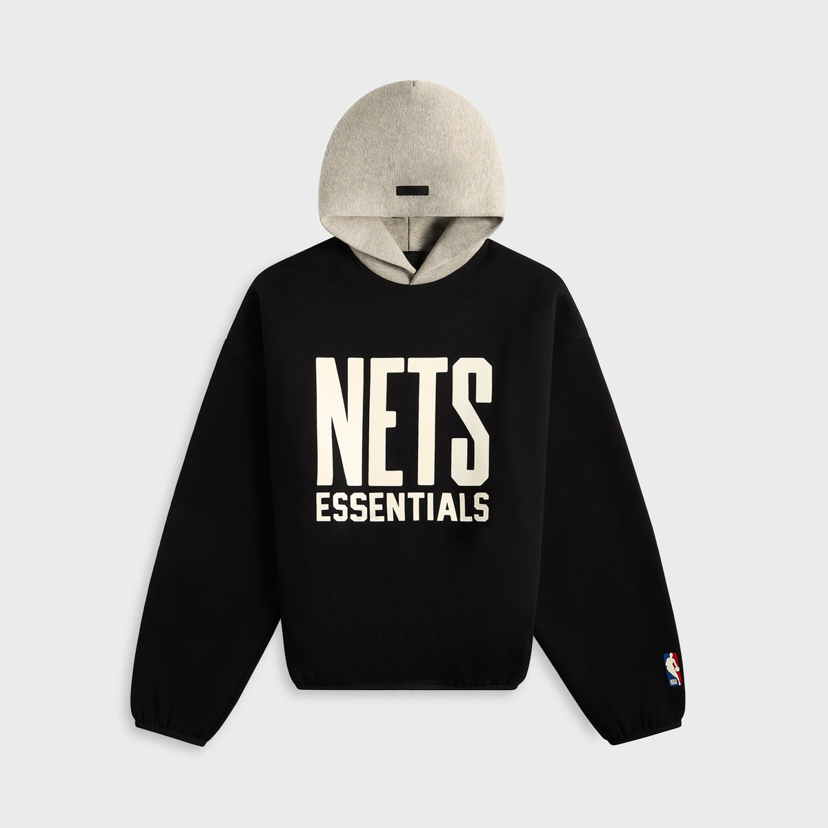 Essentials Nets Core Fleece Pull Over Hoodie - Black / Warm Heather | Kith Black / Warm Heather