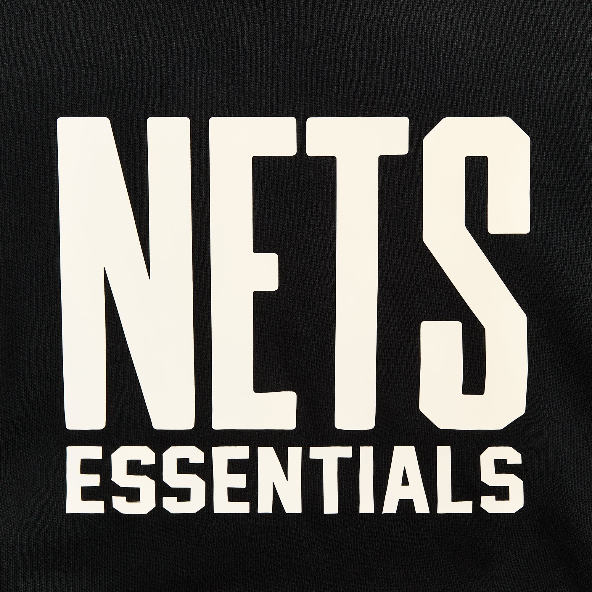 Essentials Nets Core Fleece Pull Over Hoodie - Black / Warm Heather | Kith Black / Warm Heather