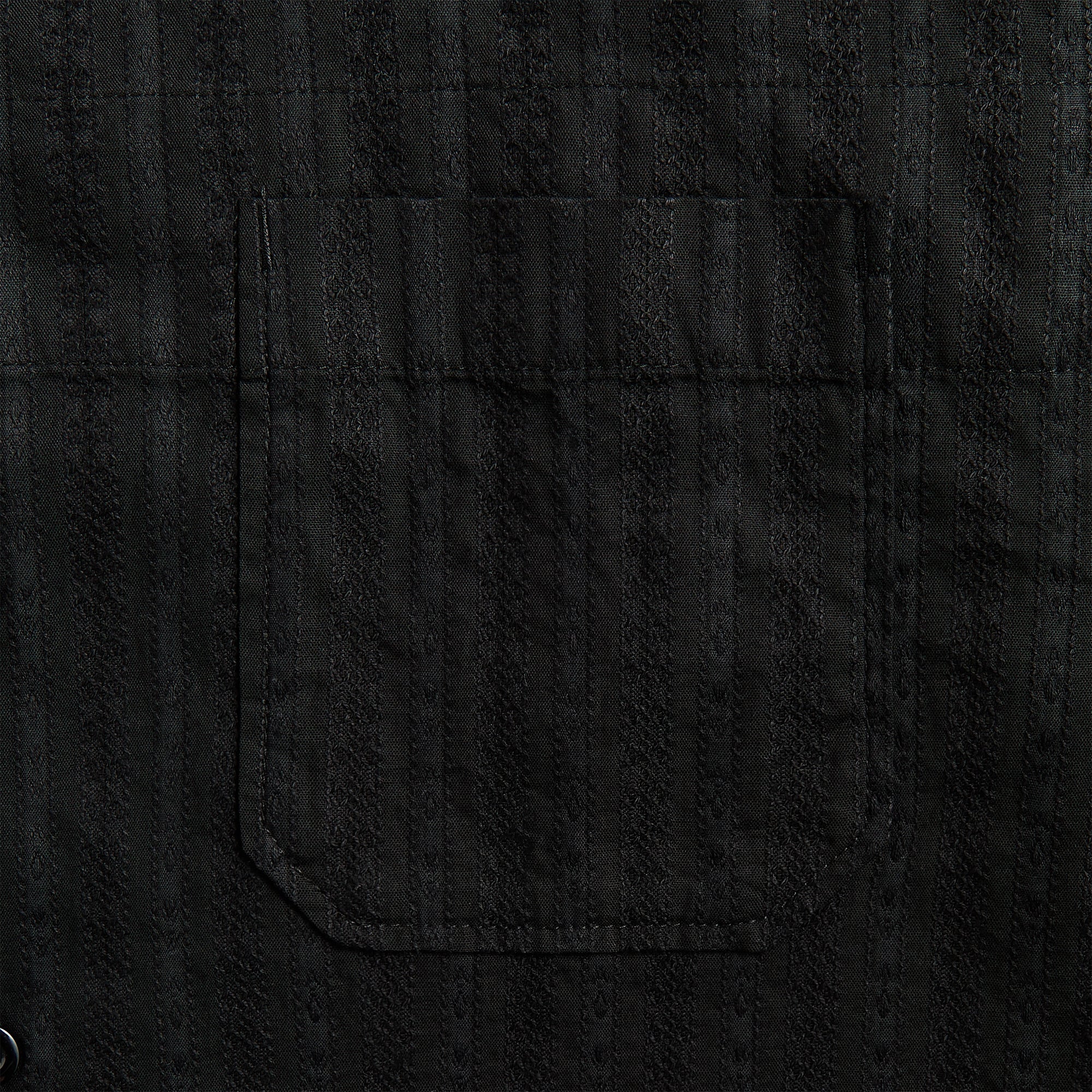 Engineered Garments Cotton Lace Stripe Jacquard Camp Shirt - Black | Kith Black