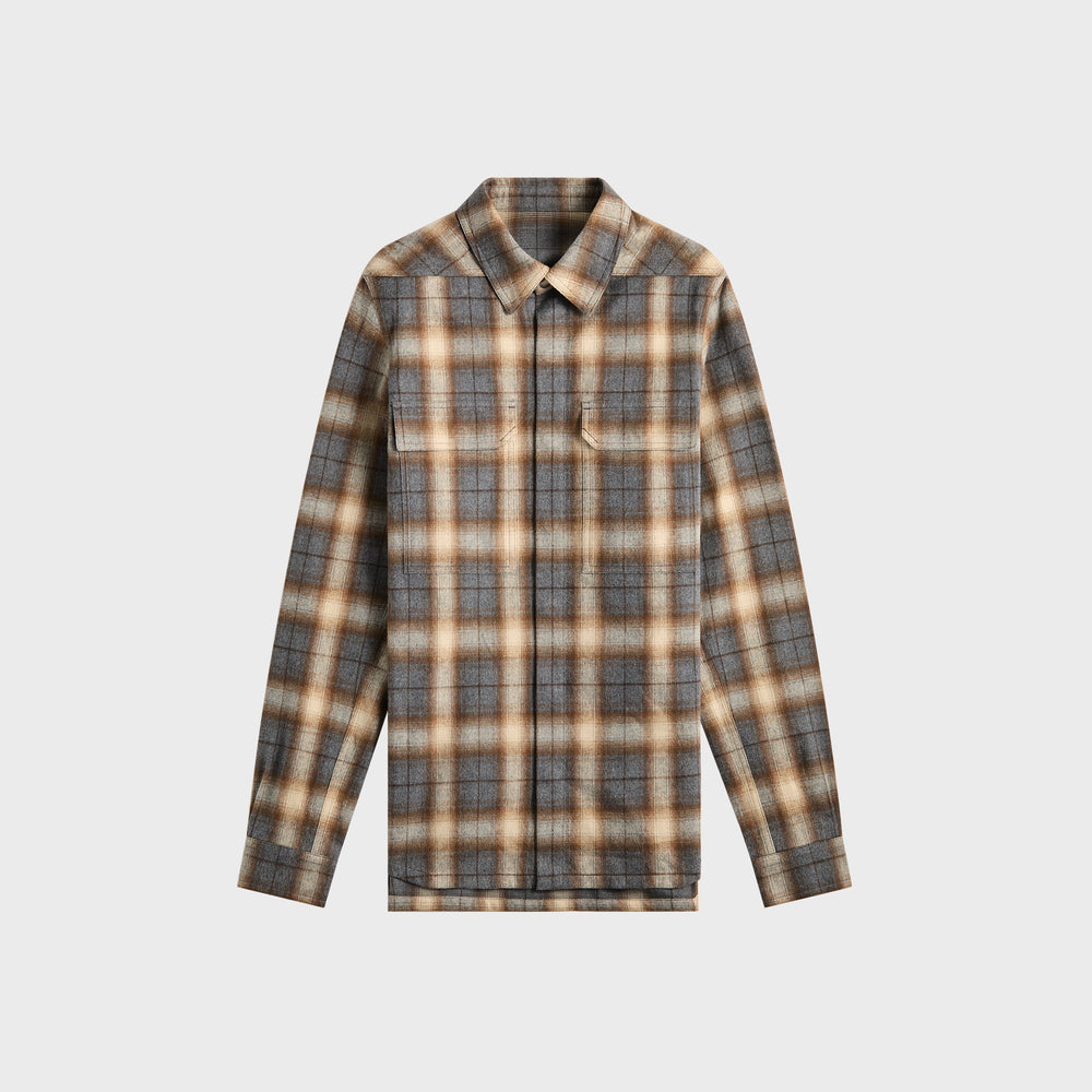 Rick Owens Outershirt - Grey Plaid | Kith Grey Plaid