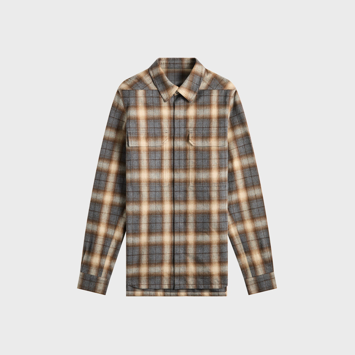 Rick Owens Outershirt - Grey Plaid | Kith Grey Plaid