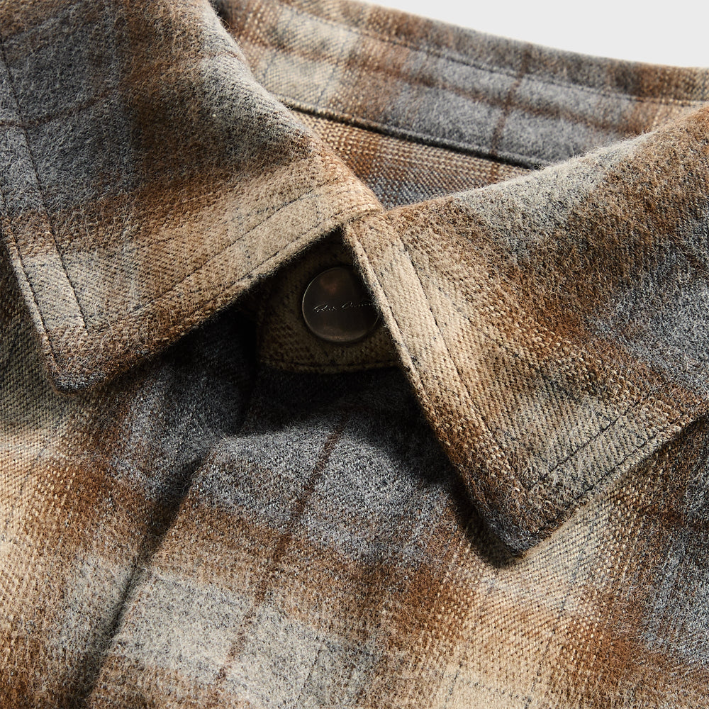 Rick Owens Outershirt - Grey Plaid | Kith Grey Plaid