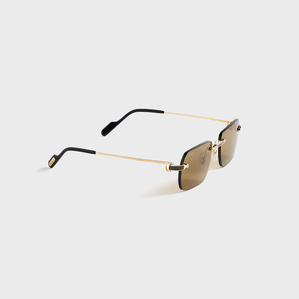 Cartier 55 Sunglasses - Gold / Brown | Kith Gold / Brown