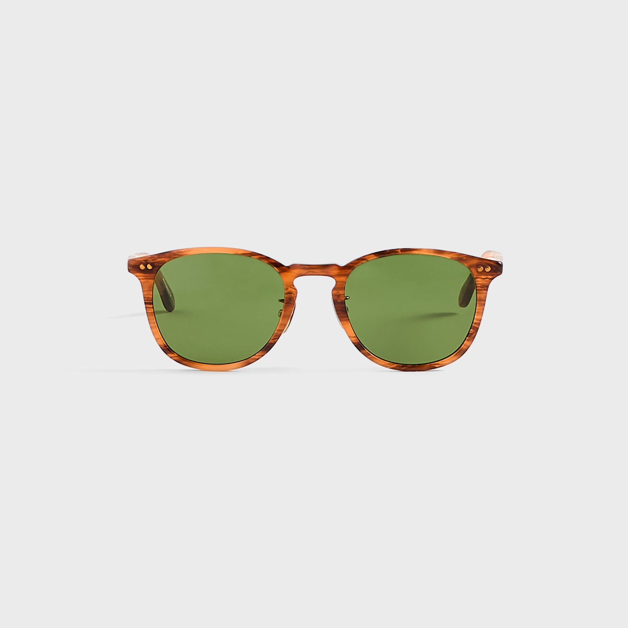 Garrett Leight Kinney J Sunglasses - Sunrise Tortoise / Pure Green | Kith Sunrise Tortoise / Pure Green