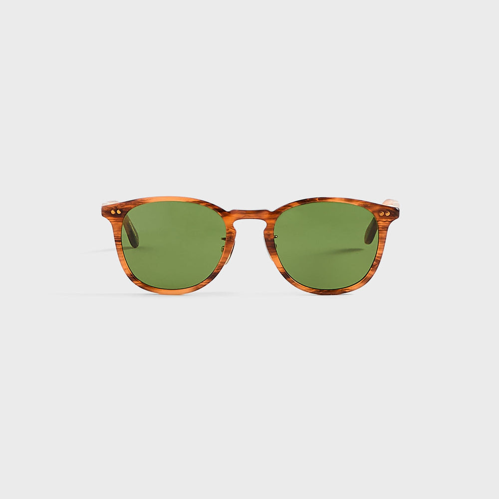 Garrett Leight Kinney J Sunglasses - Sunrise Tortoise / Pure Green | Kith Sunrise Tortoise / Pure Green