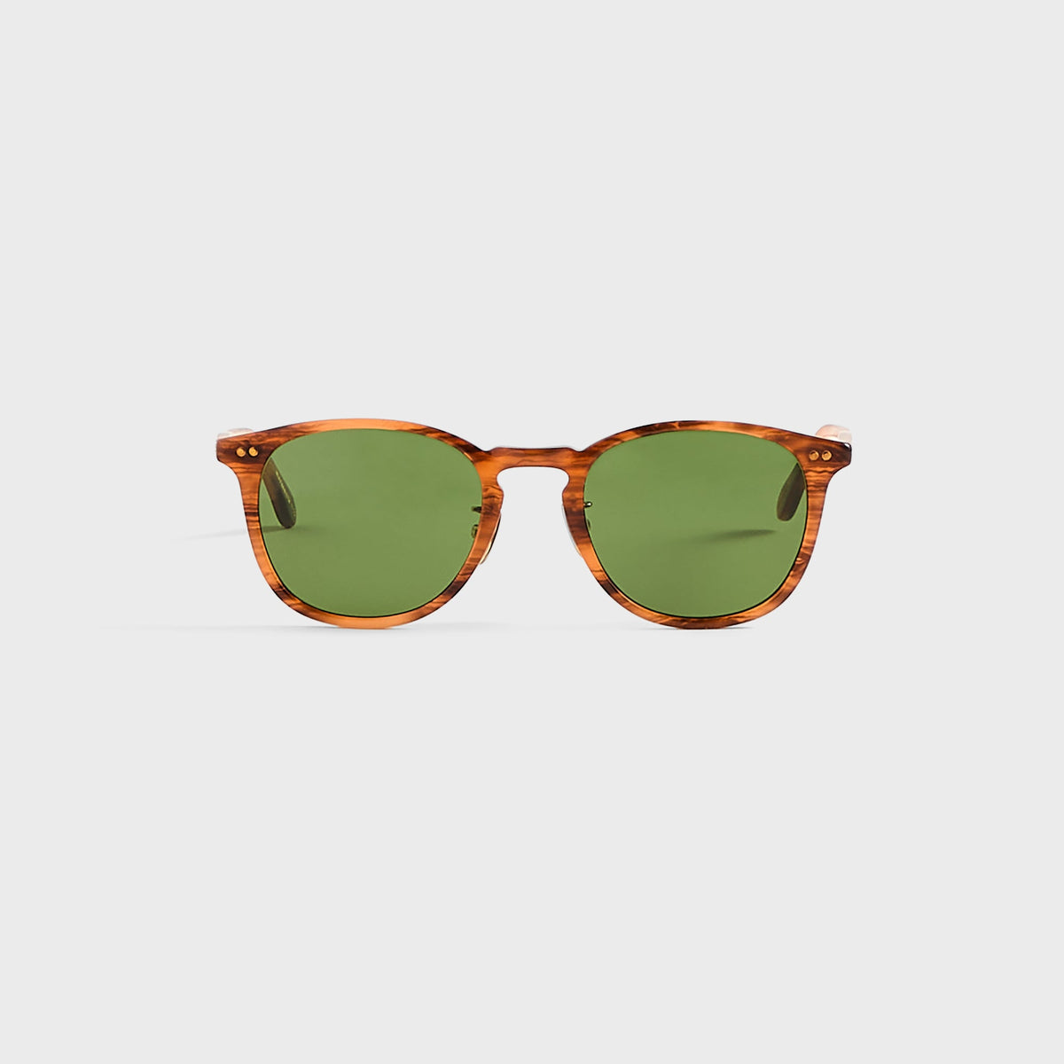 Garrett Leight Kinney J Sunglasses - Sunrise Tortoise / Pure Green | Kith Sunrise Tortoise / Pure Green