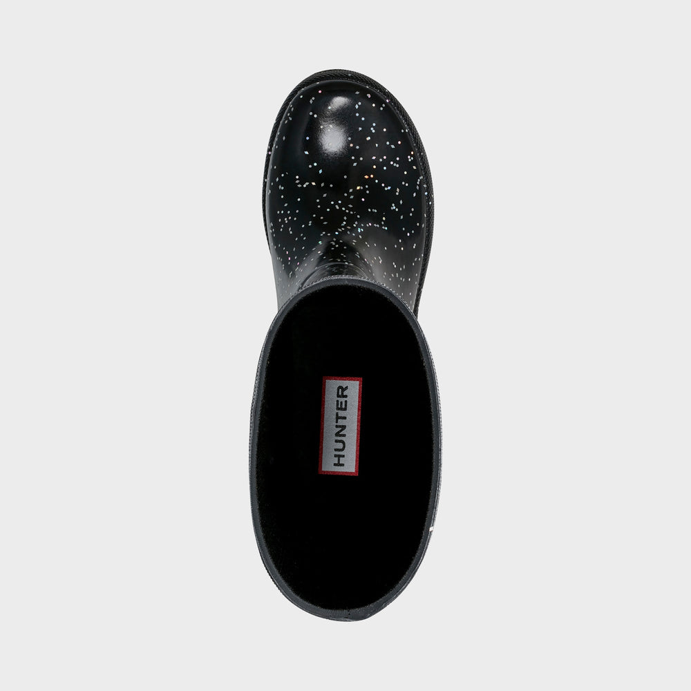 Hunter Little Kids First Classic Wellington Boot - Glitter Black | Kith Glitter Black