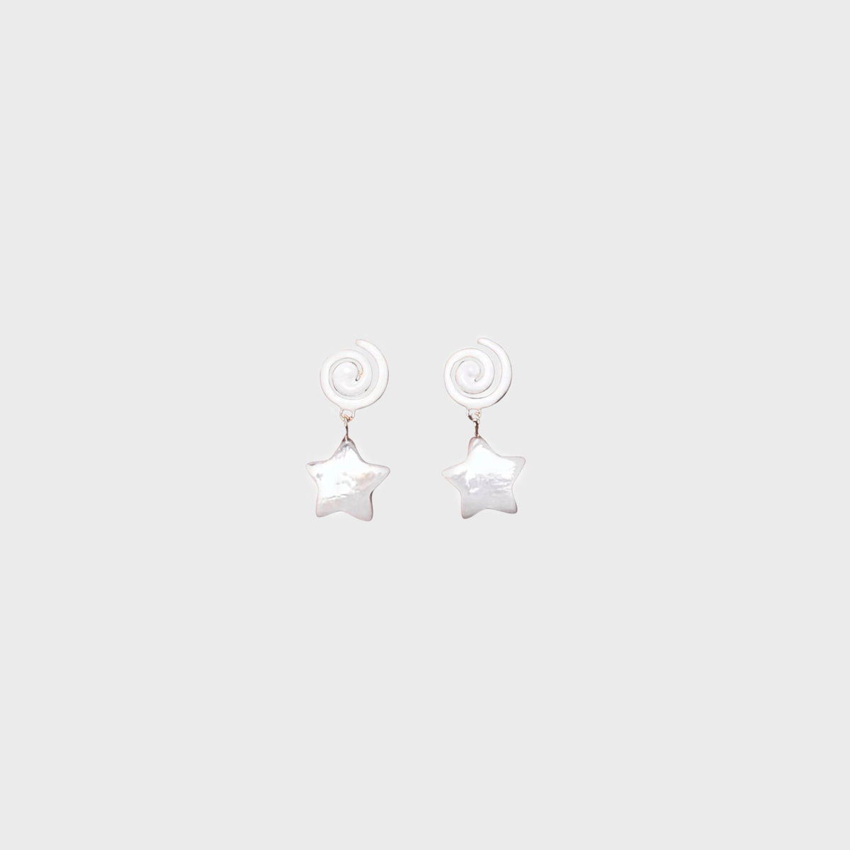 Notte Swirly Star Glow Earring - White | Kith White