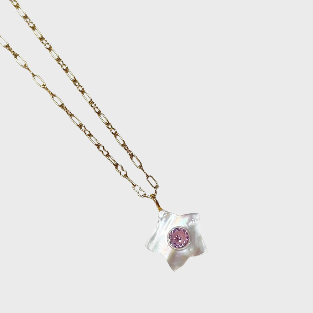 Notte Swirly Star Glow Necklace - Pink | Kith Pink