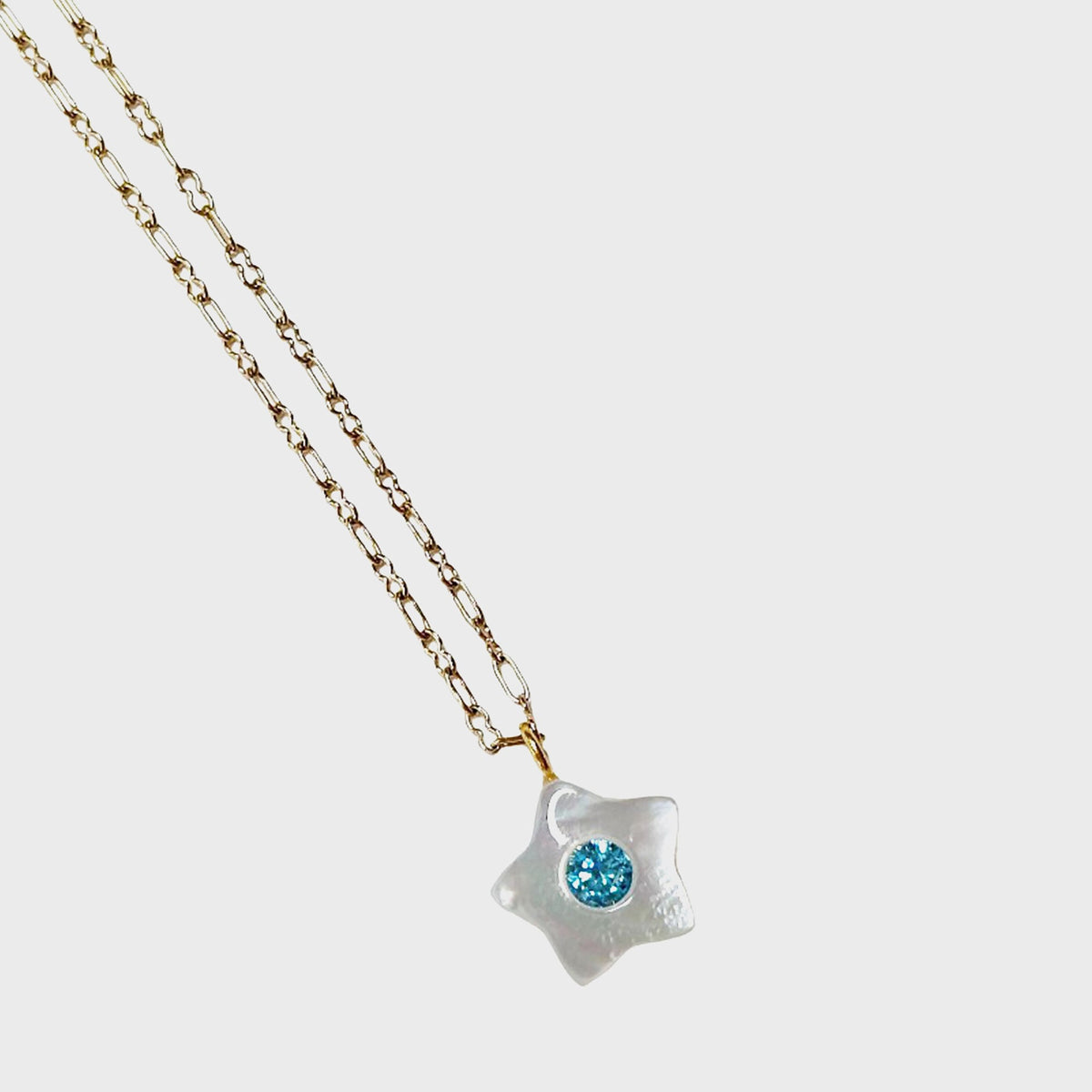 Notte Swirly Star Glow Necklace - Blue | Kith Blue