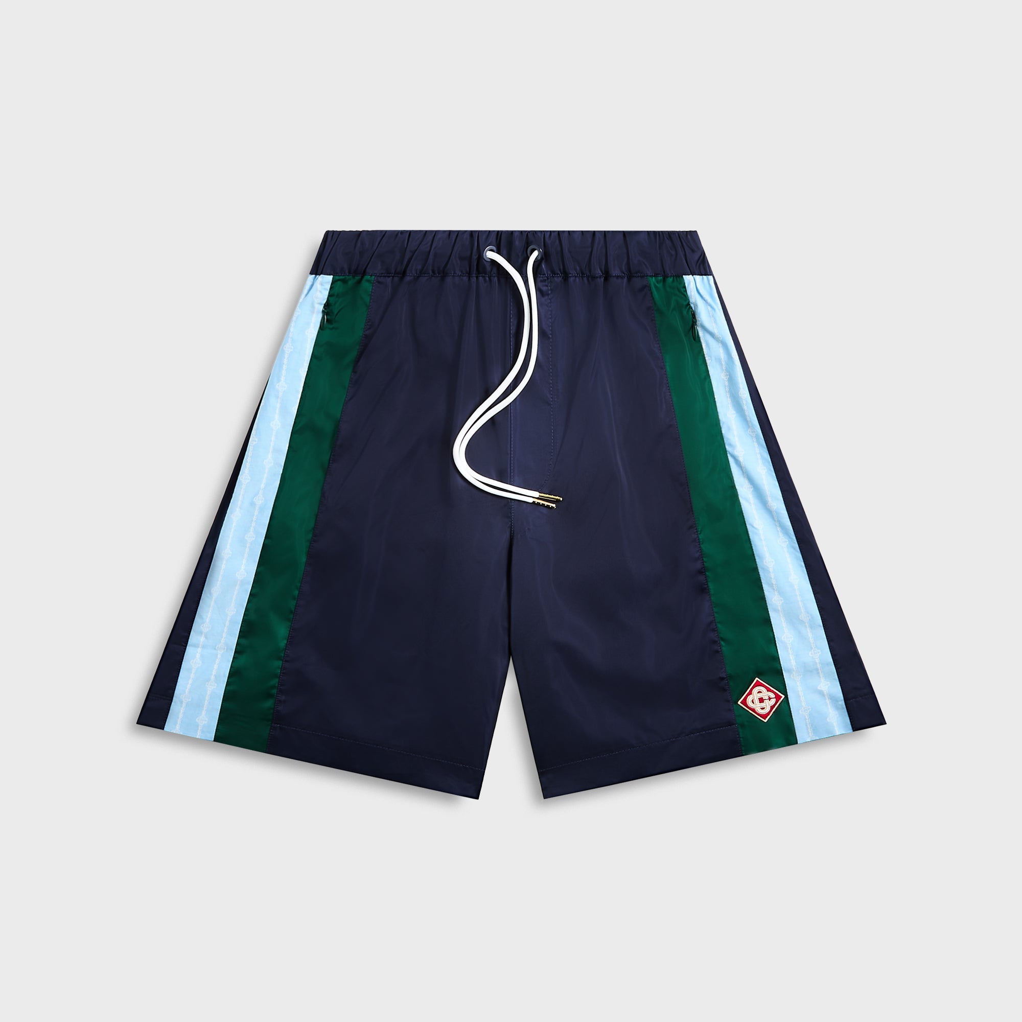 Casablanca Nylon Pleated Track Short - Navy | Kith Navy