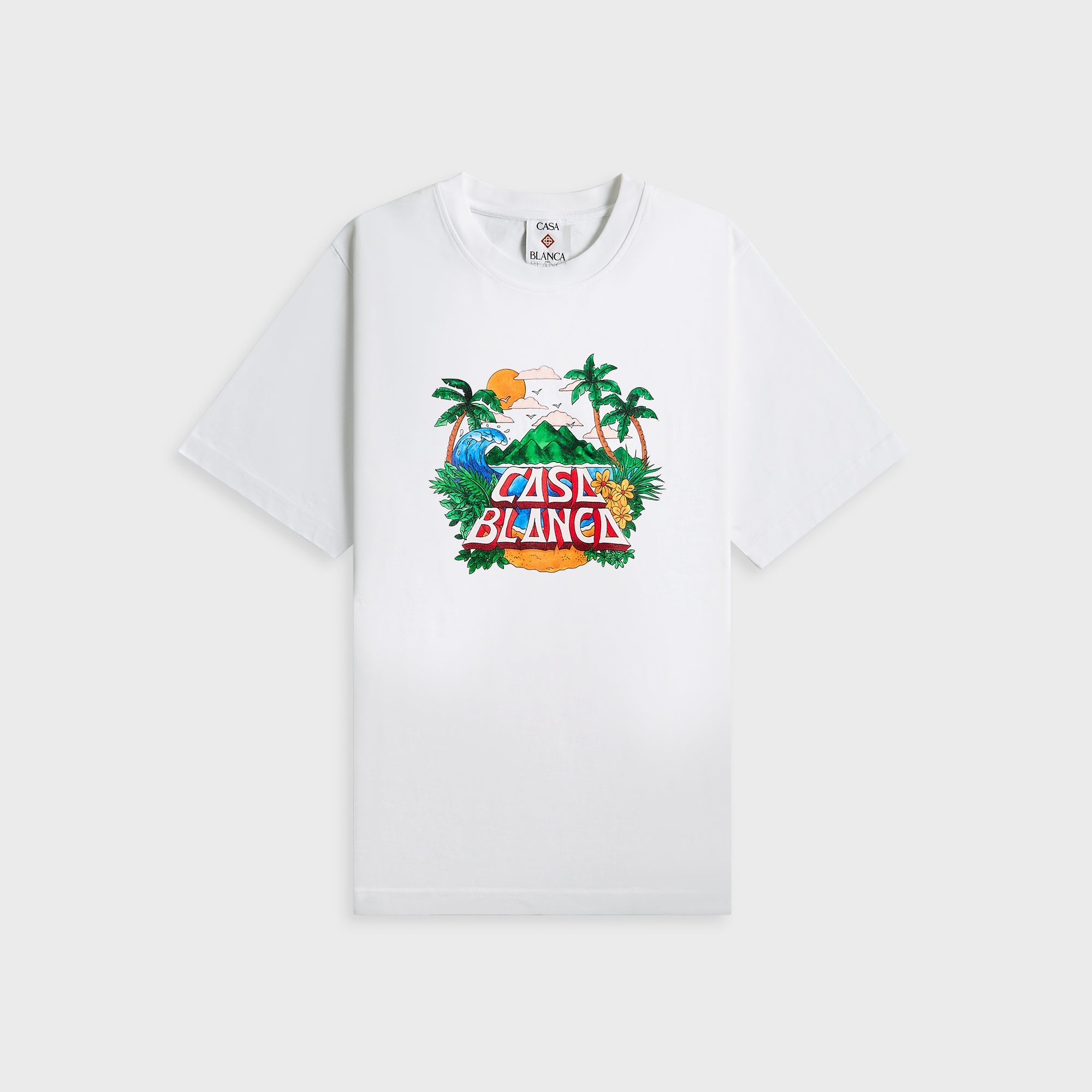 Casablanca Casa Beach Wave Printed Oversized Tee - White | Kith White