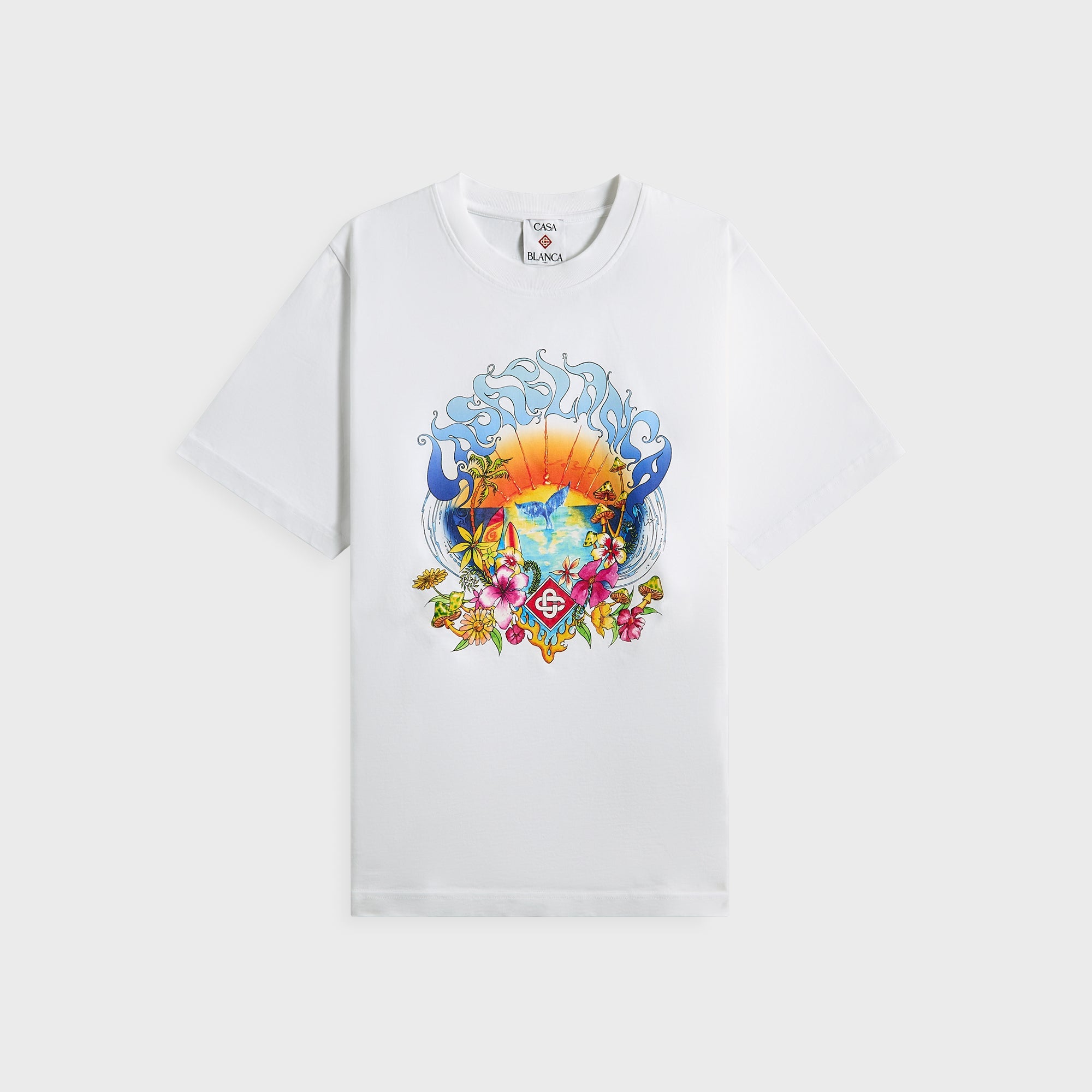 Casablanca Surf Trip Printed Tee - White | Kith White