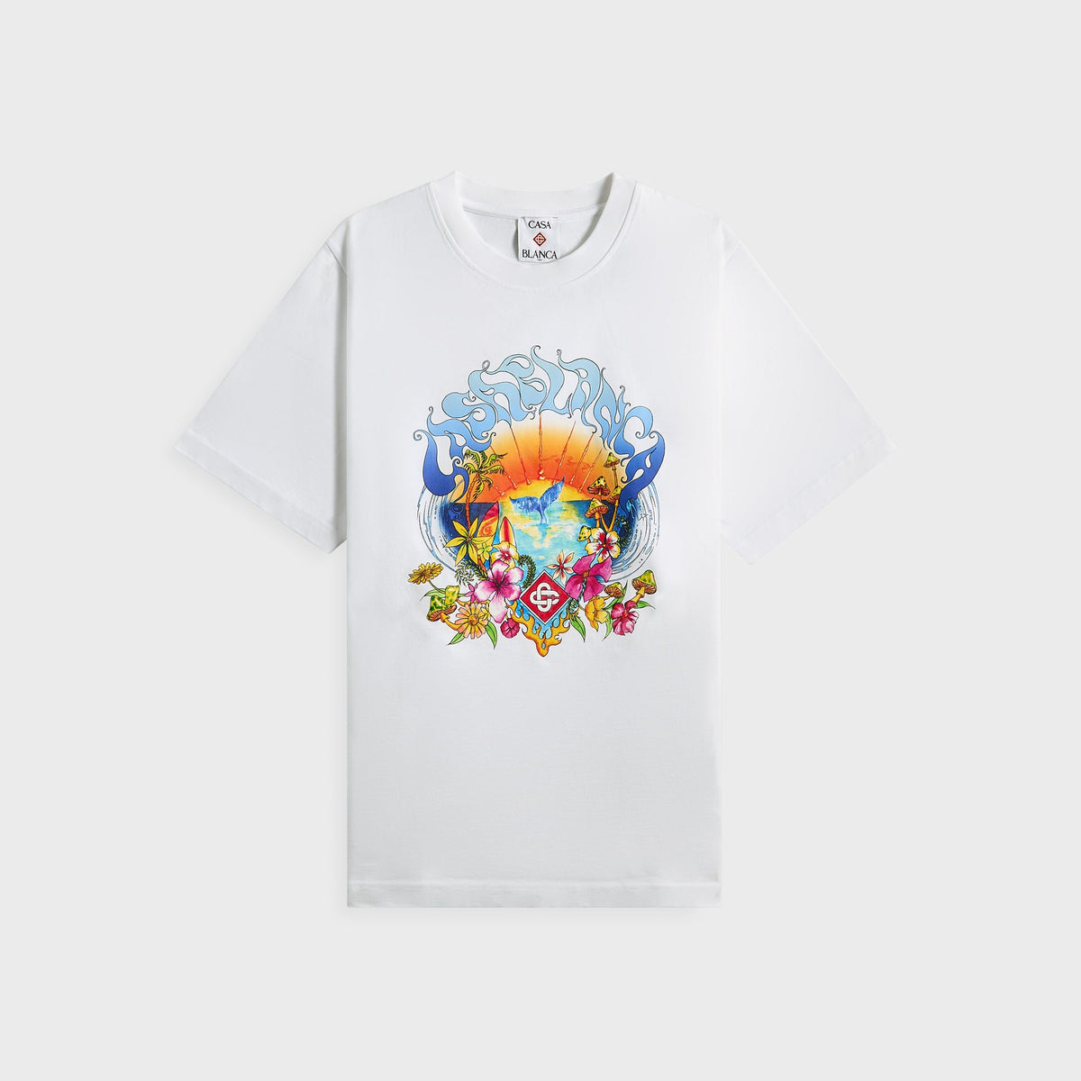 Casablanca Surf Trip Printed Tee - White | Kith White