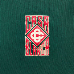 Casablanca Gothic Stacked Logo Screen Printed Tee - Green | Kith Green