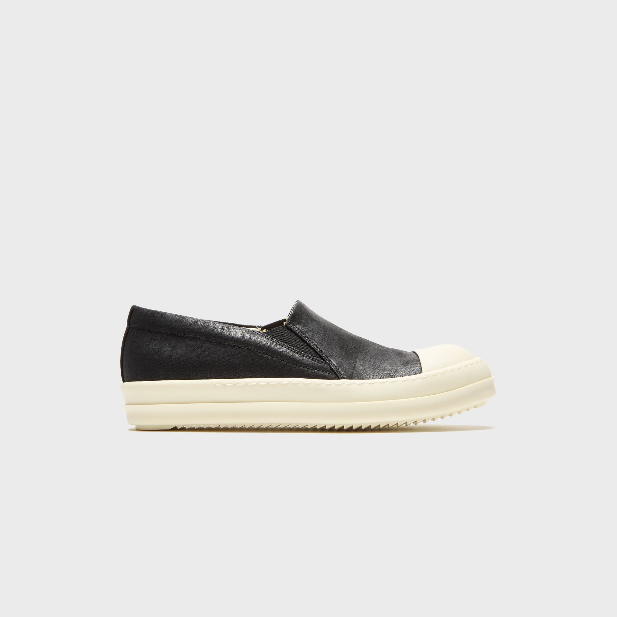 Rick Owens Boat Sneaks Scarpe - Denim Black / Milk / Milk | Kith Denim Black / Milk / Milk