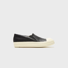 Rick Owens Boat Sneaks Scarpe - Denim Black / Milk / Milk | Kith Denim Black / Milk / Milk