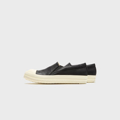 Rick Owens Boat Sneaks Scarpe - Denim Black / Milk / Milk | Kith Denim Black / Milk / Milk