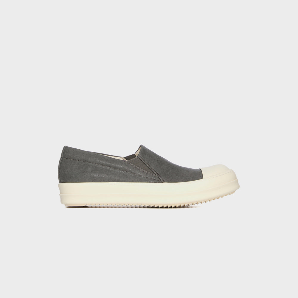Rick Owens Boat Sneaks Scarpe In Denim - Dark Dust / Milk / Milk | Kith Dark Dust / Milk / Milk