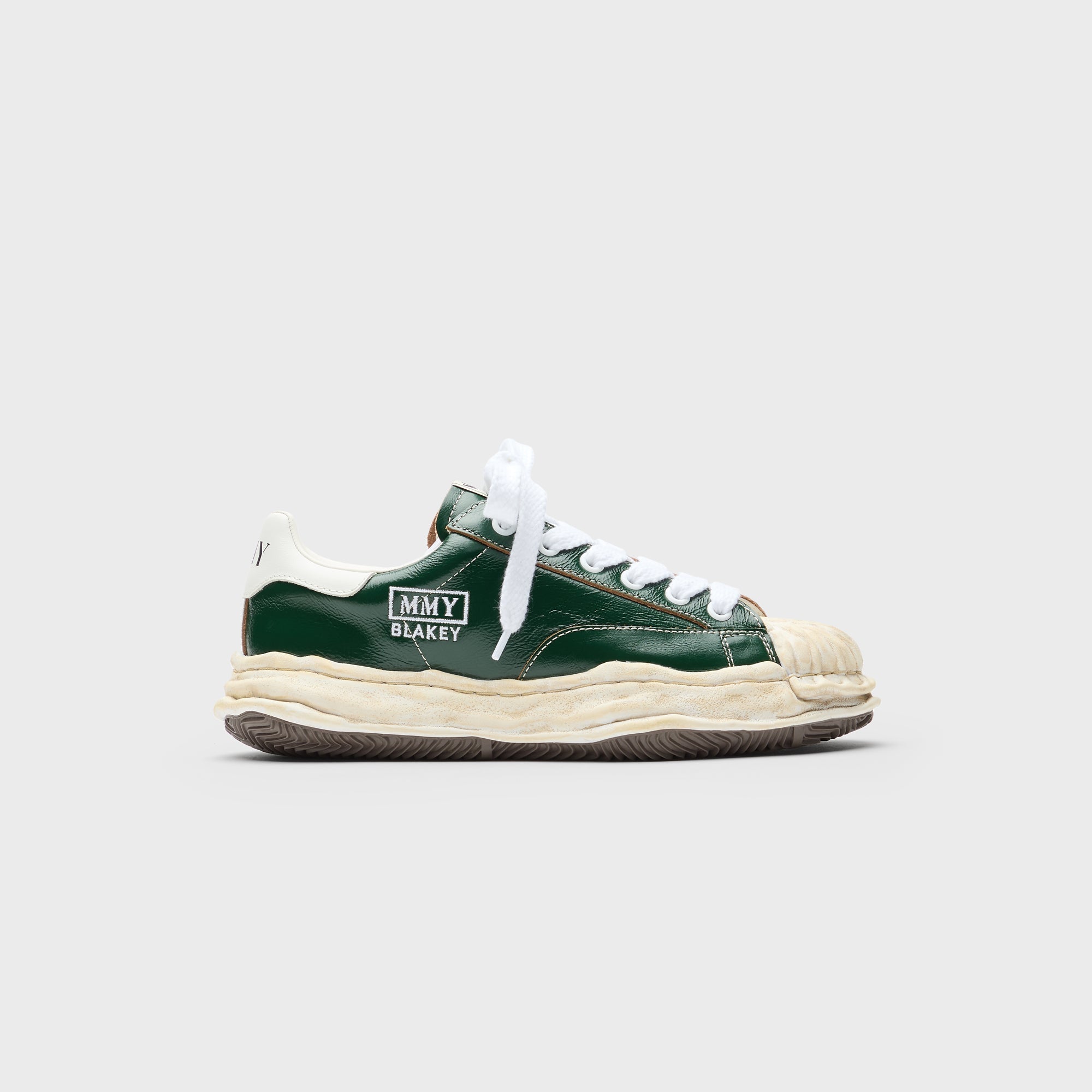 Mihara Yasuhiro Blakey Original Sole Wrinkled Leather Low Top Sneaker | Kith Green