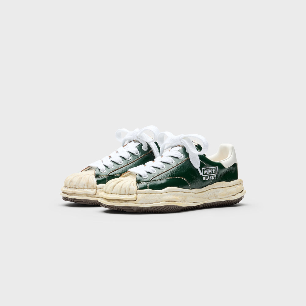 Mihara Yasuhiro Blakey Original Sole Wrinkled Leather Low Top Sneaker | Kith Green
