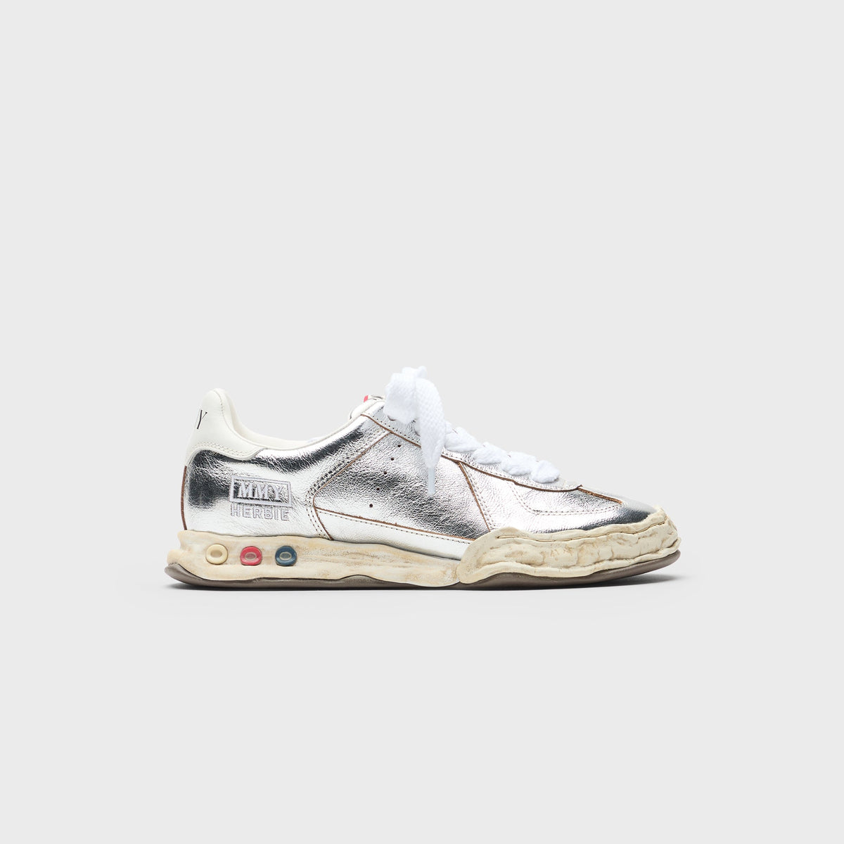 Mihara Yasuhiro Herbie Original Sole Wrinkled Leather Low Top Sneaker | Kith Silver