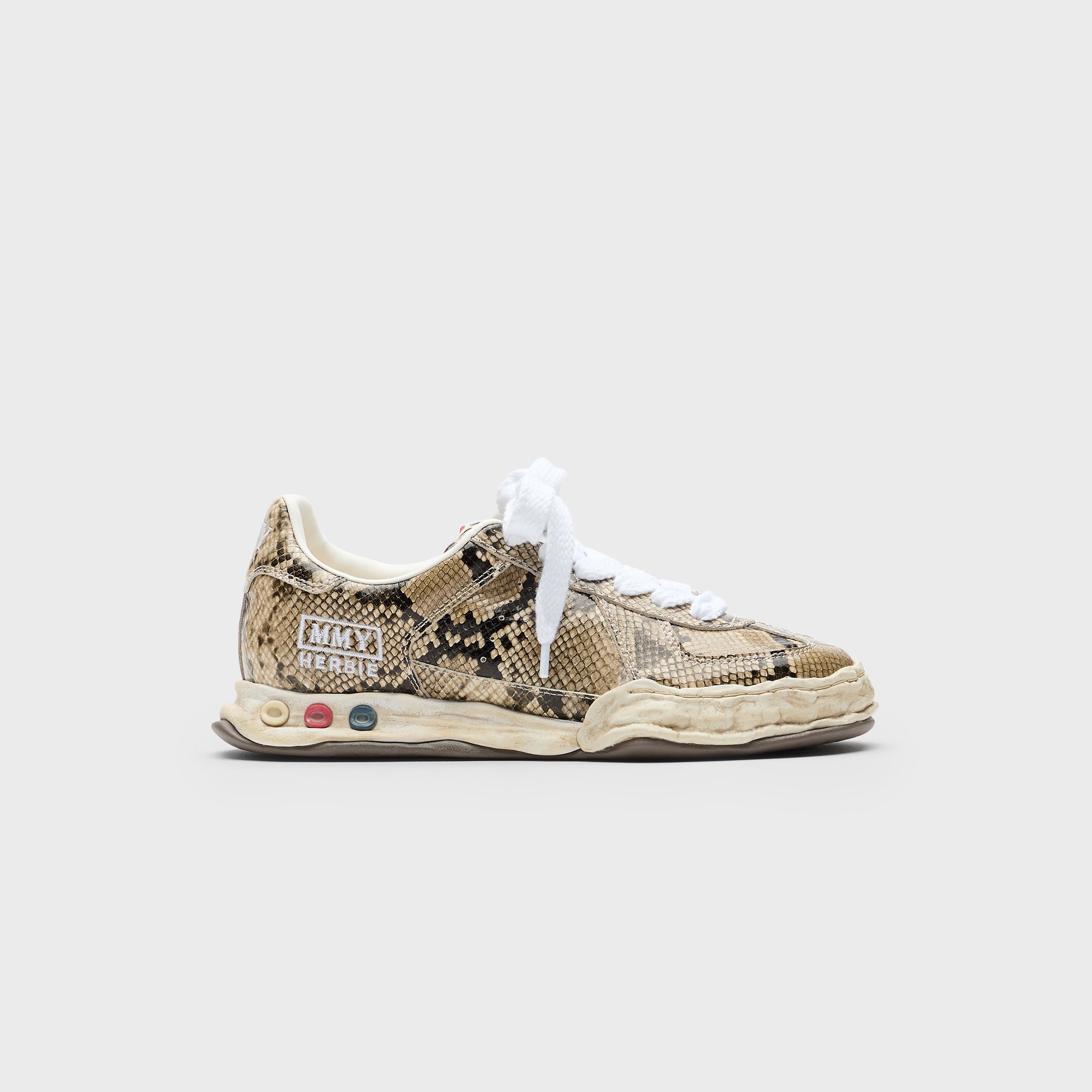 Mihara Yasuhiro Herbie Original Sole Printed Python Leather Low Top Sn | Kith Natural