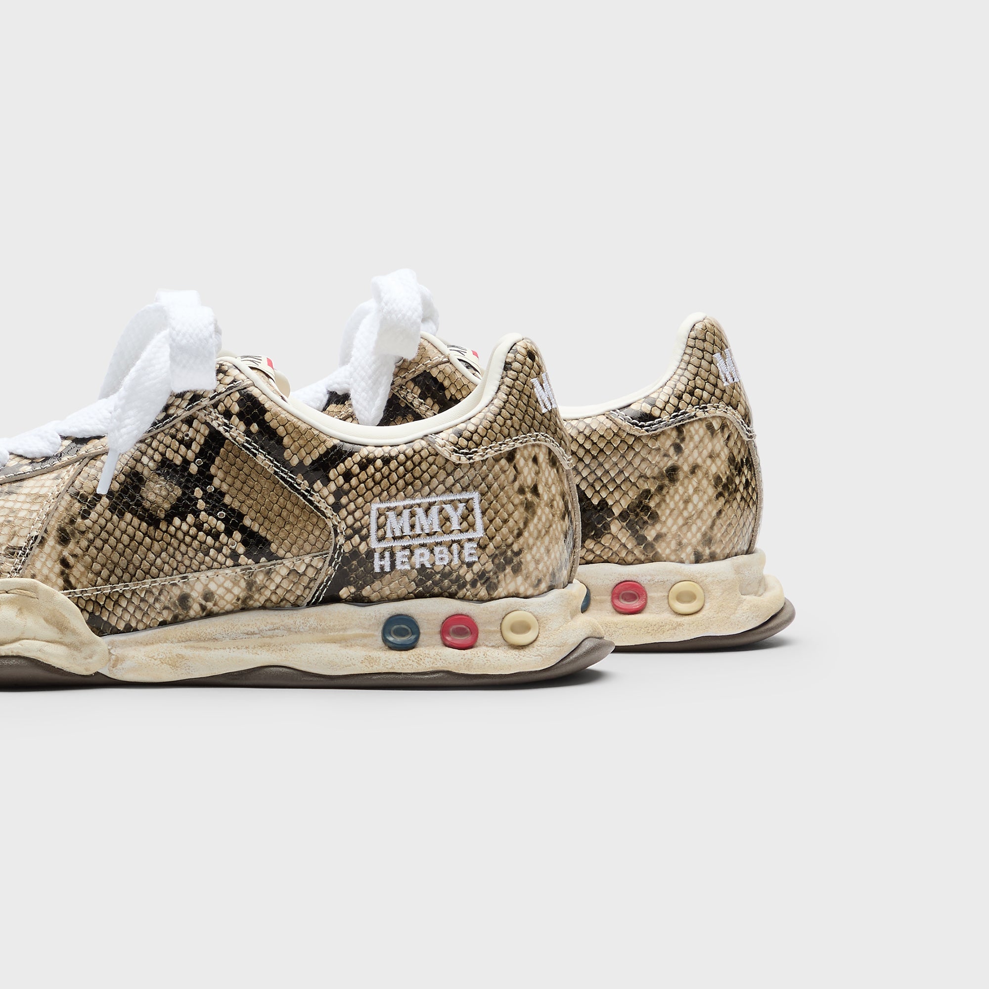 Mihara Yasuhiro Herbie Original Sole Printed Python Leather Low Top Sn | Kith Natural