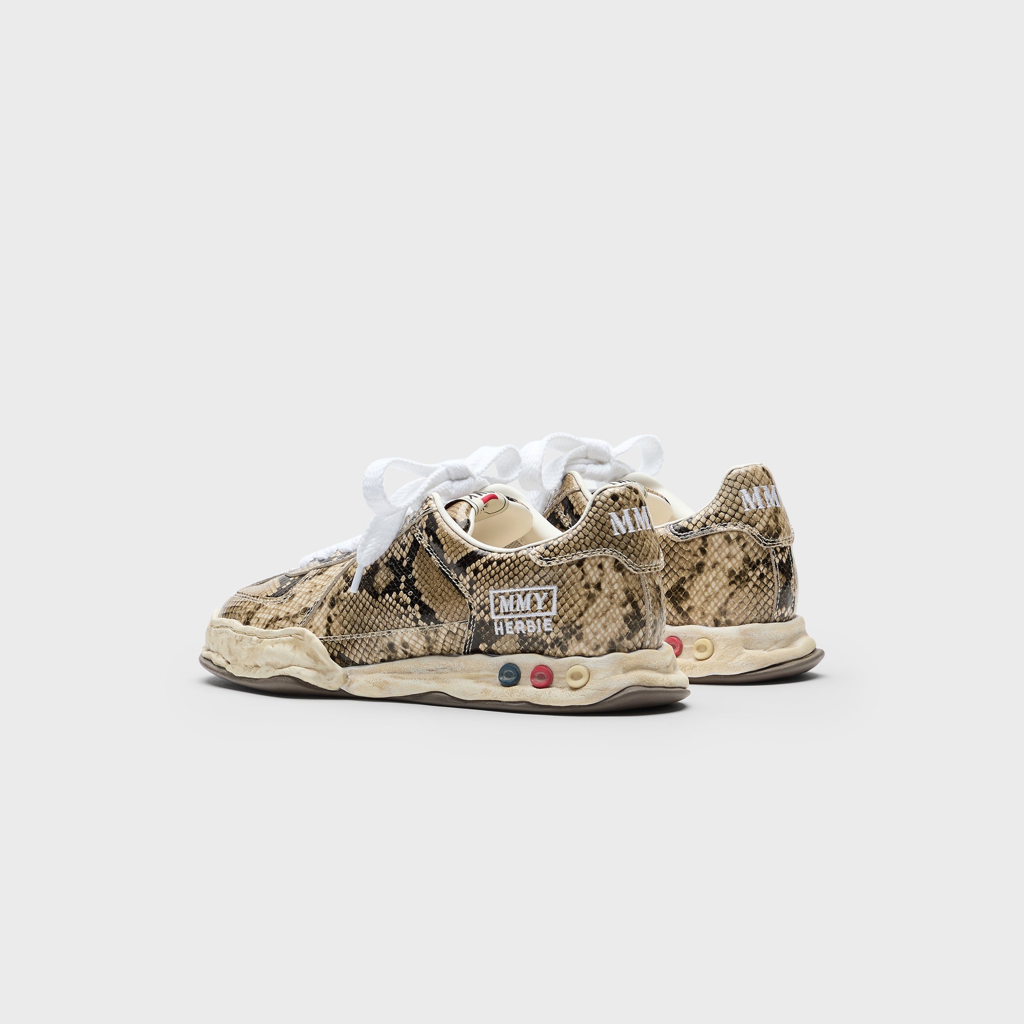Mihara Yasuhiro Herbie Original Sole Printed Python Leather Low Top Sn | Kith Natural