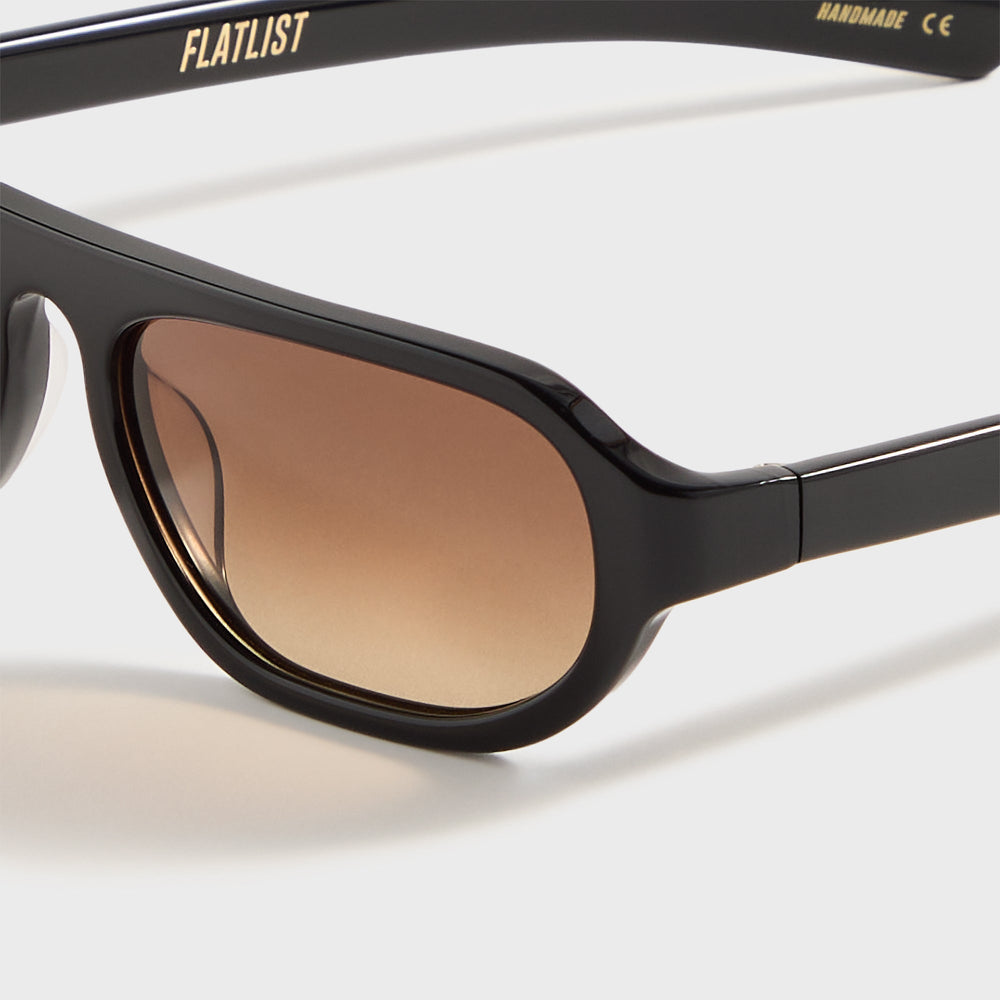 Flatlist Penn - Solid Black / Brown Gradient Lens | Kith Solid Black / Brown Gradient Lens