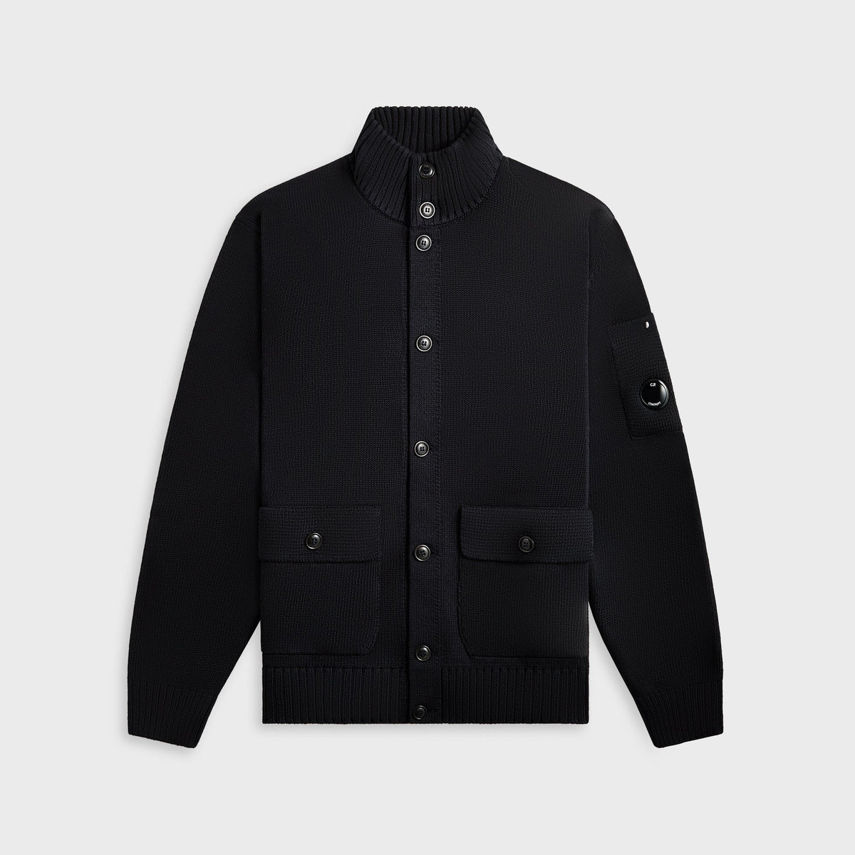 C.P. Company Compact Cotton Full Button Lens Knit - Total Eclipse | Kith Total Eclipse