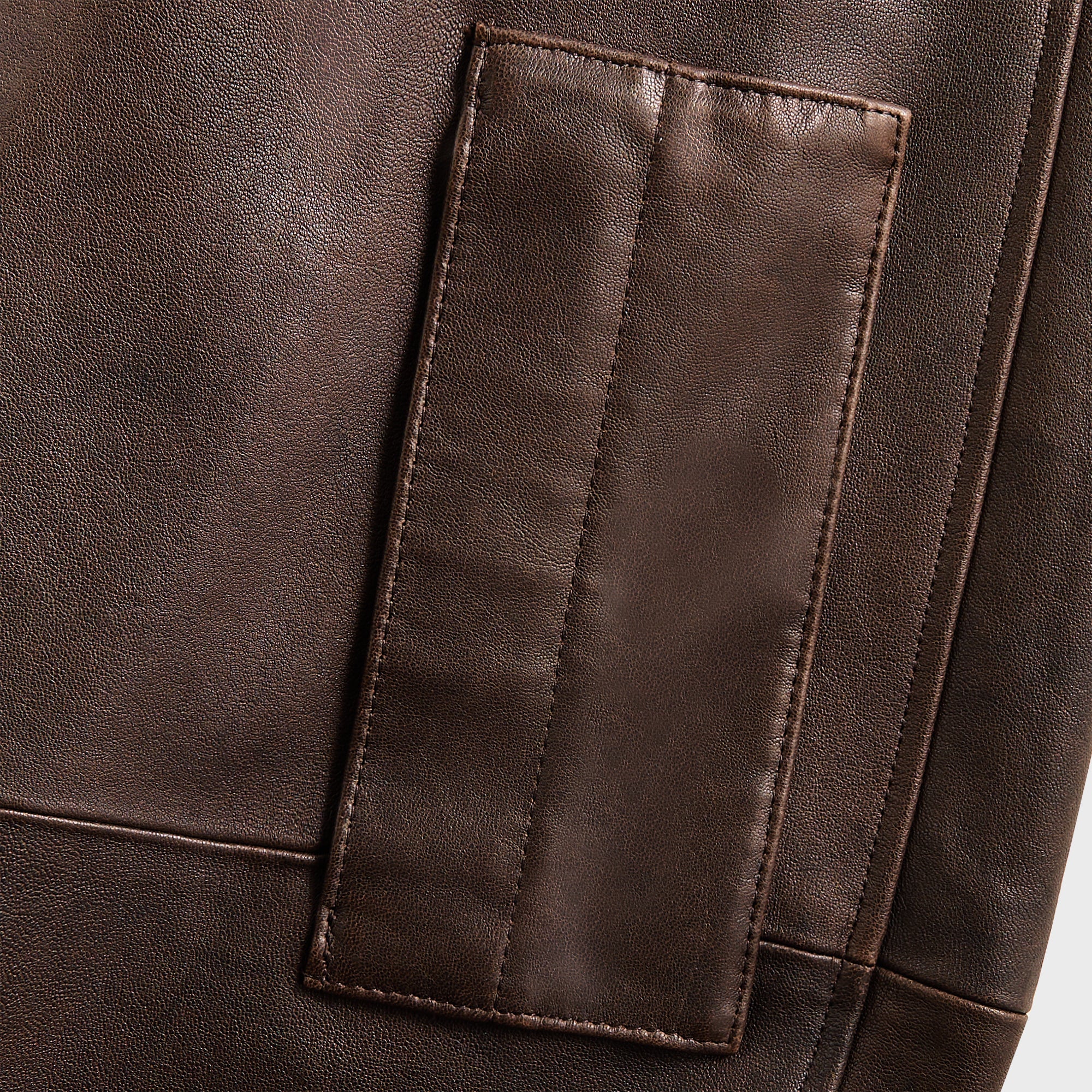 Auralee Lamb Leather Flight Blouson - Brown | Kith Brown