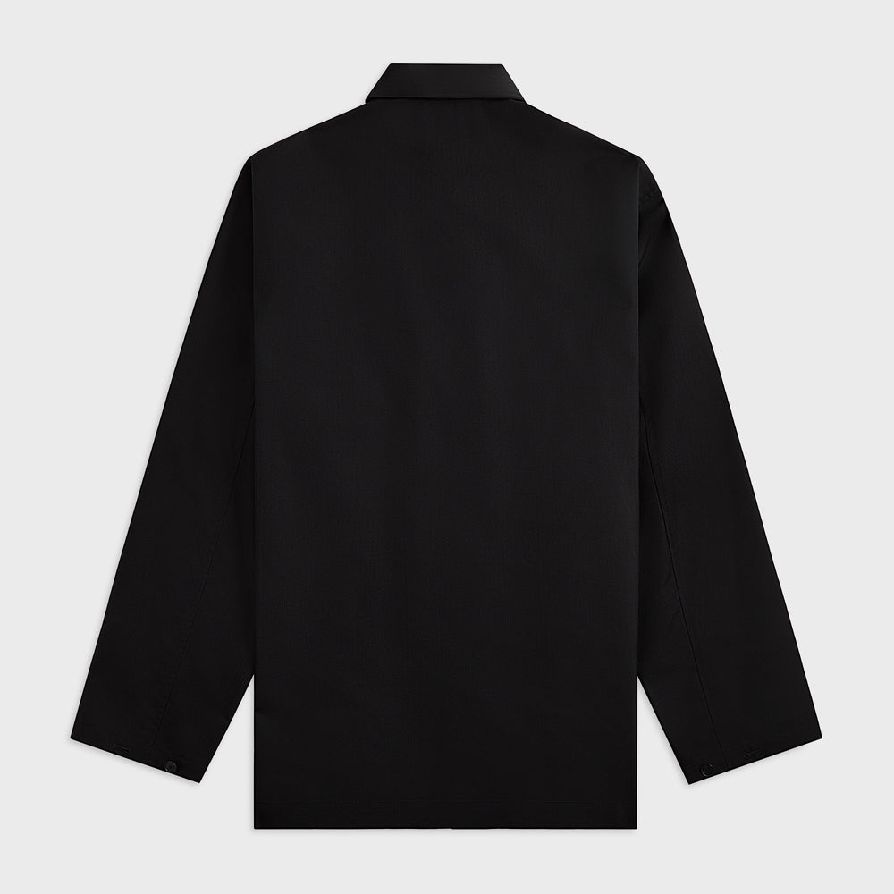 Auralee Wool Herringbone Over Shirt - Black | Kith Black