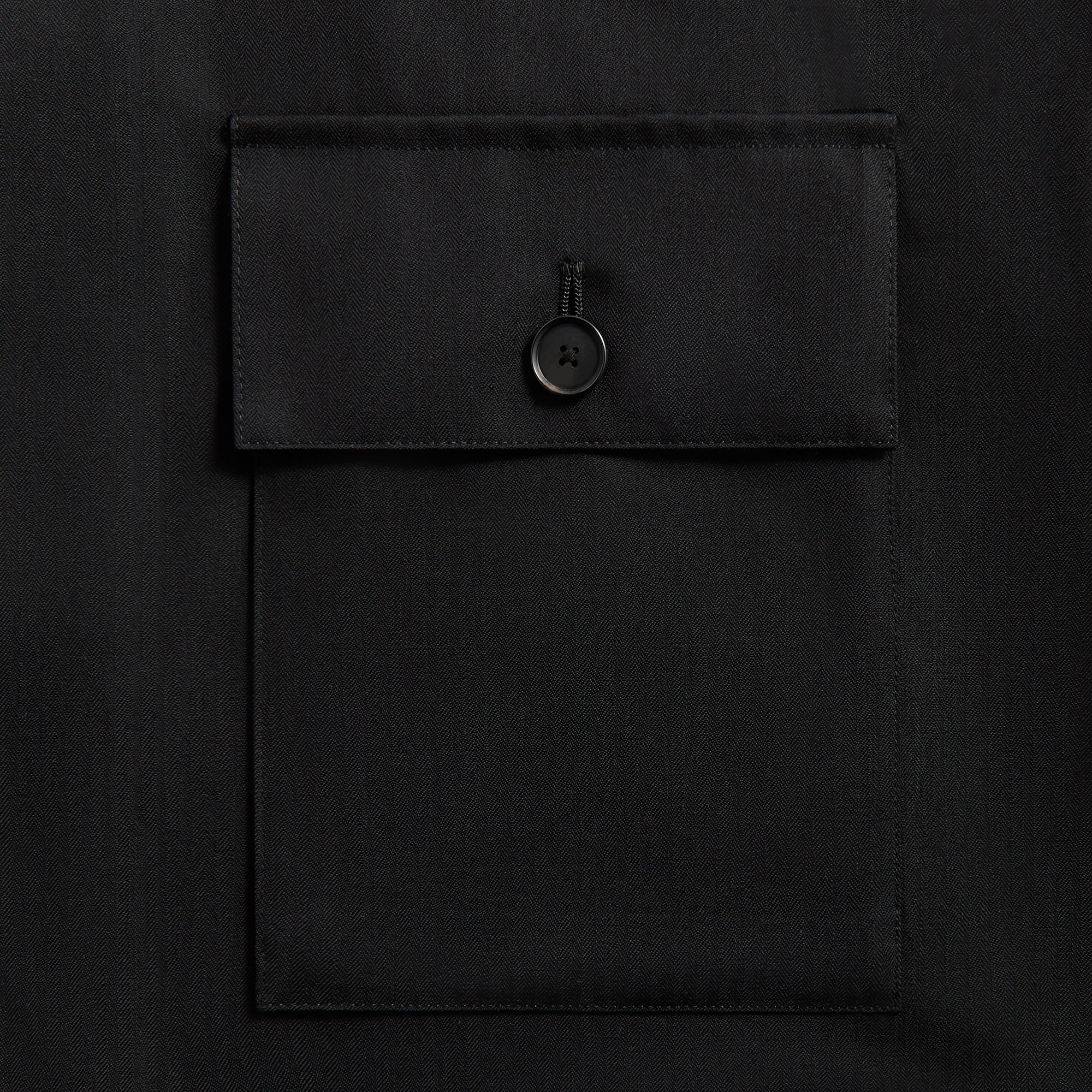 Auralee Wool Herringbone Over Shirt - Black | Kith Black