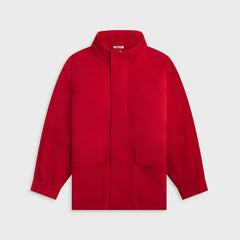 Auralee Wool Max Canvas High Neck Zip Blouson - Red | Kith Red