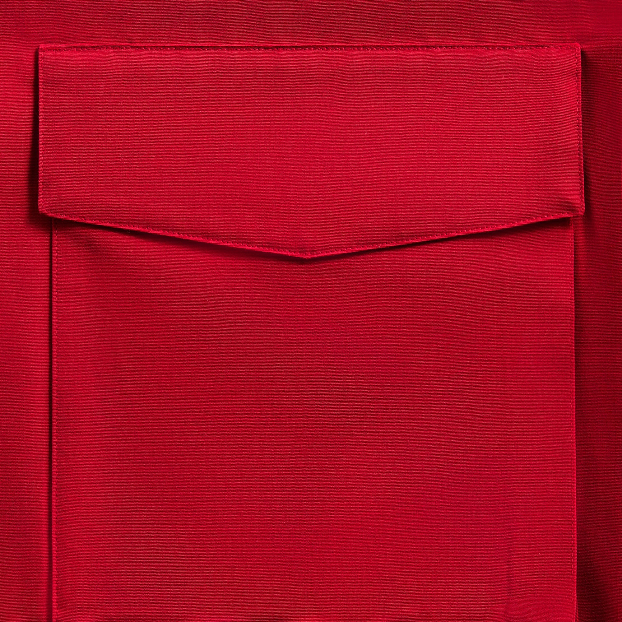 Auralee Wool Max Canvas High Neck Zip Blouson - Red | Kith Red