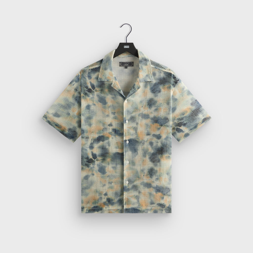 Kith Cotton Mesh Thompson Camp Collar Shirt - Cyanotype | Kith Cyanotype