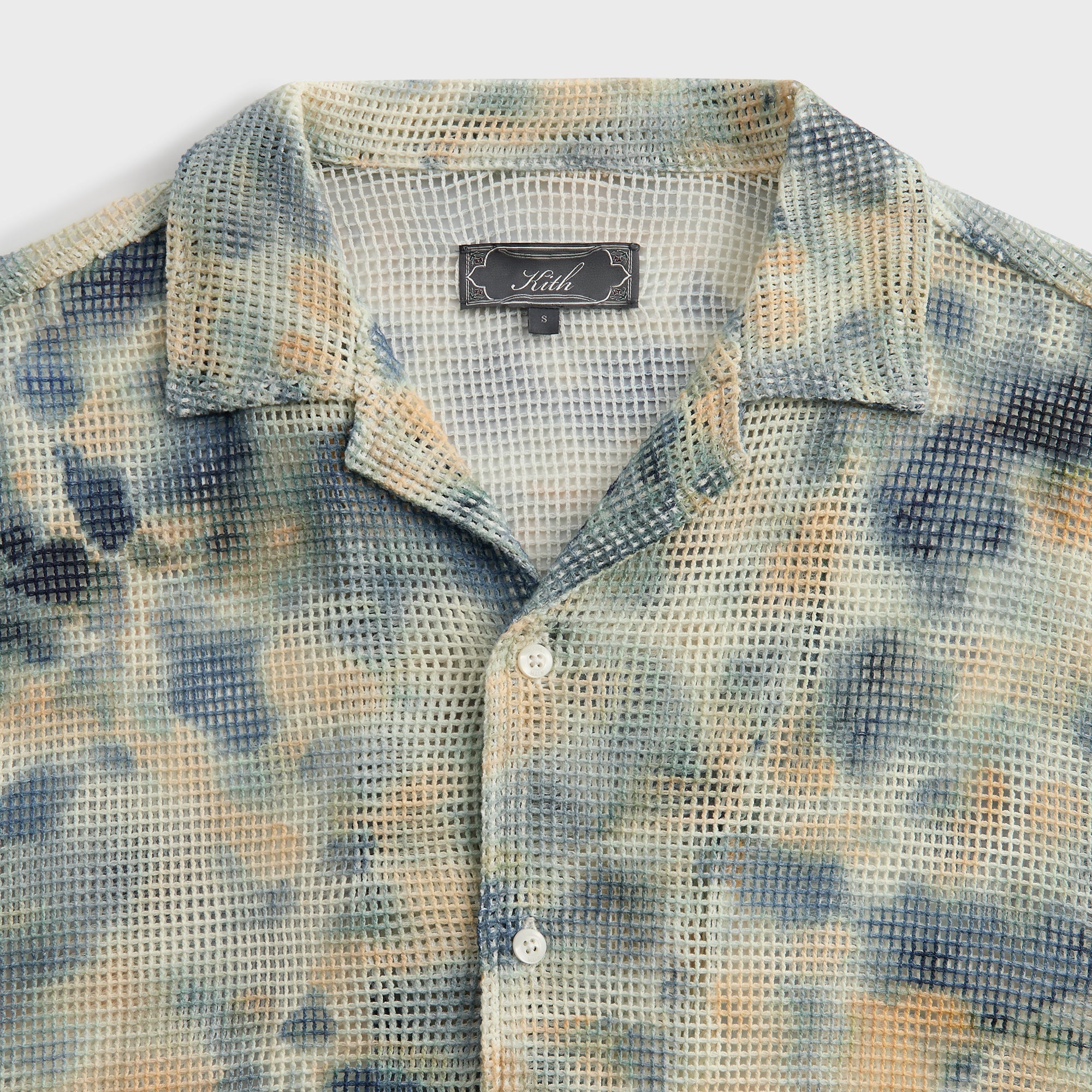 Kith Cotton Mesh Thompson Camp Collar Shirt - Cyanotype | Kith Cyanotype