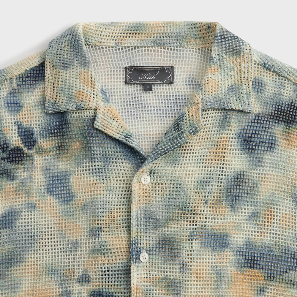 Kith Cotton Mesh Thompson Camp Collar Shirt - Cyanotype | Kith Cyanotype