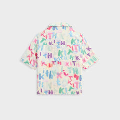 Kith Kids Watercolor Camp Shirt - White | Kith White