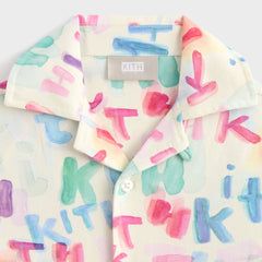 Kith Kids Watercolor Camp Shirt - White | Kith White