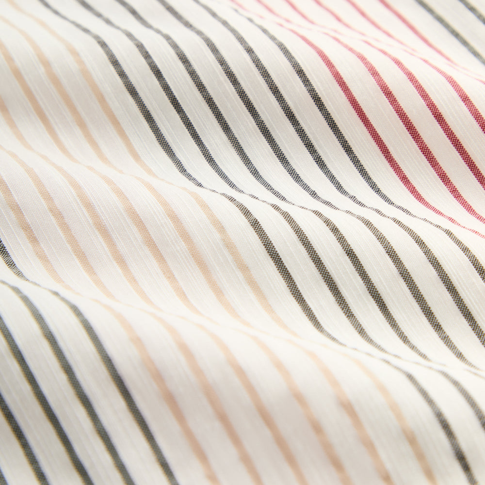 Kith Seersucker Long Sleeve Boxy Collared Overshirt - White | Kith White