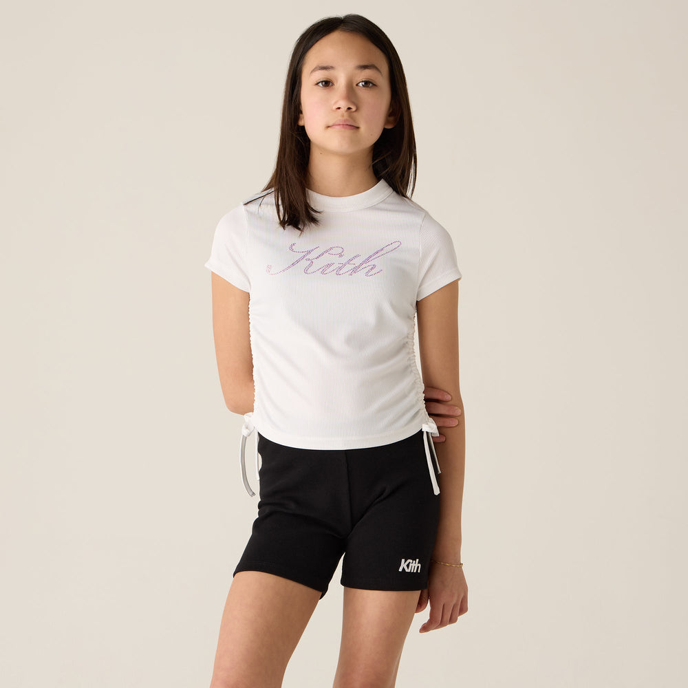Kith Kids Ruched Mulberry Tee - White | Kith White