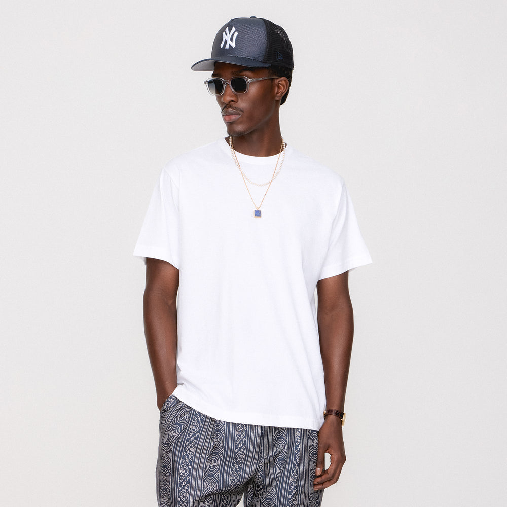 &Kin Pima Jersey Short Sleeve Heathrow Tee - White | Kith White