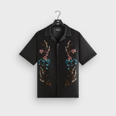 Kith Linen Thompson Camp Collar Shirt - Black | Kith Black
