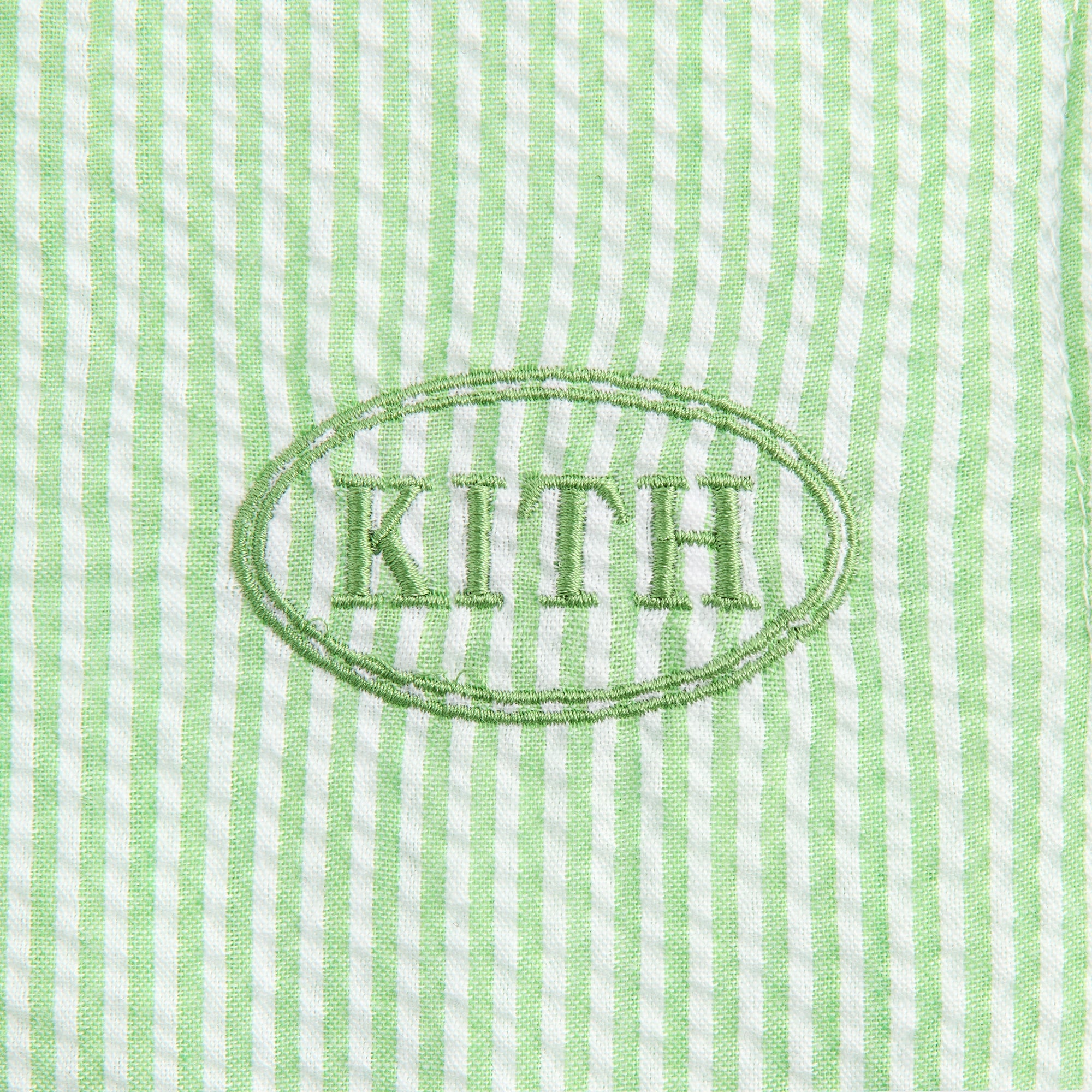 Kith Kids Seersucker Cropped Button Front Tank - Honeydew | Kith Honeydew