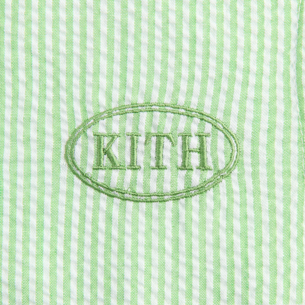 Kith Kids Seersucker Cropped Button Front Tank - Honeydew | Kith Honeydew
