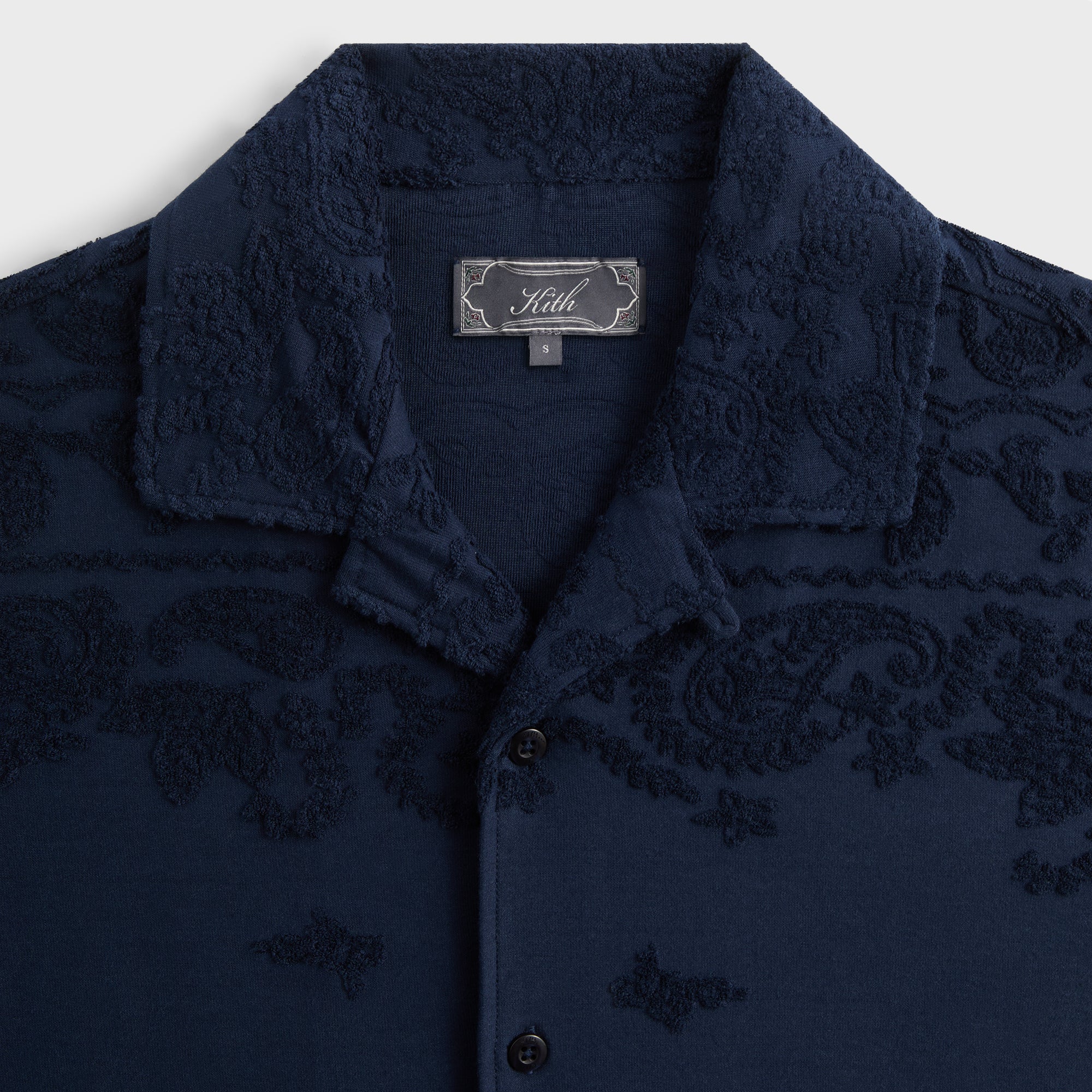 Kith Bandana Micro Terry Thompson Camp Collar Shirt - Nocturnal | Kith Nocturnal