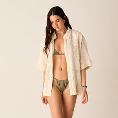 Kith Women Mari Paisley Gauze Shirt - Waffle | Kith Waffle