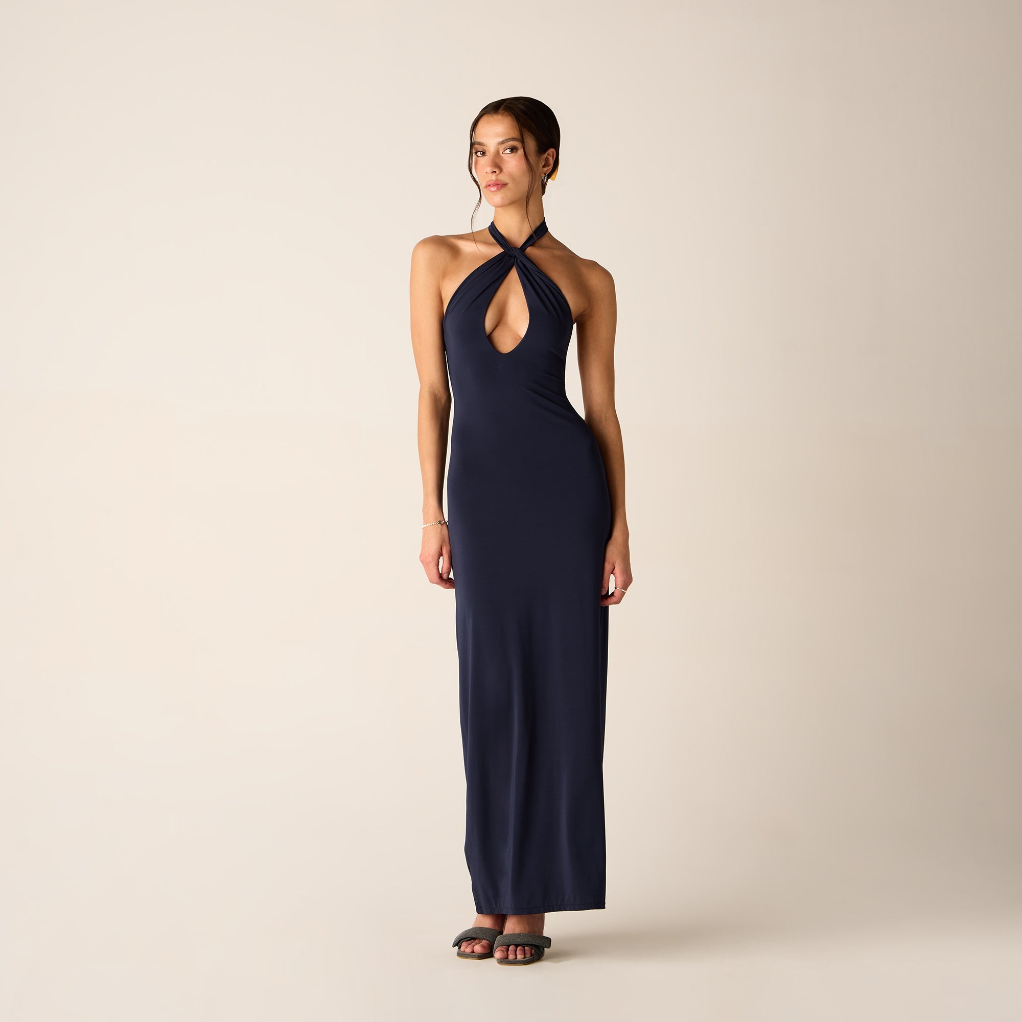Kith Women Sasha Halter Maxi Dress - Nocturnal | Kith Nocturnal